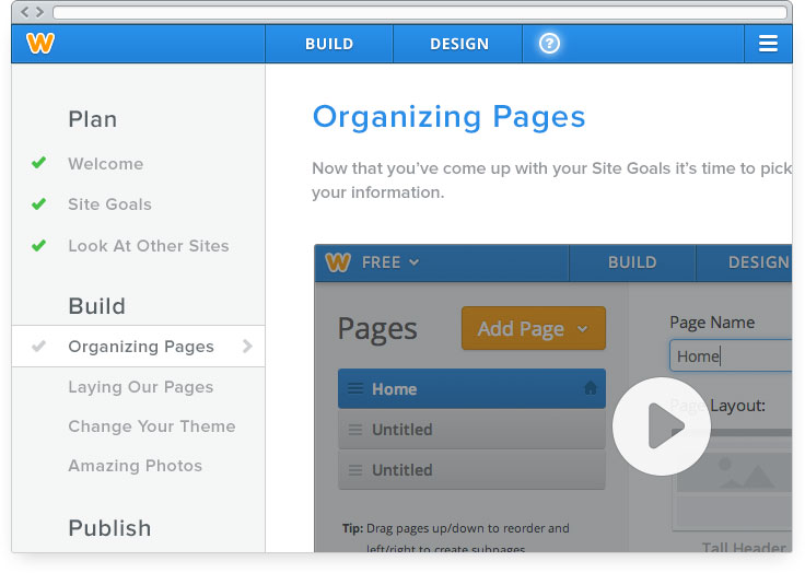 organize pages